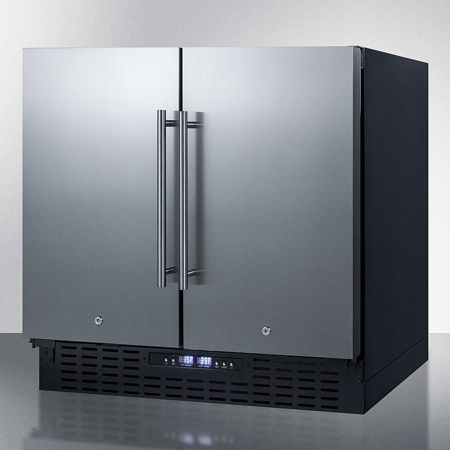 SUMMIT FFRF36 Commercially Approved, Frost-free, Side-by-side REFRIGERATOR-FREEZE...