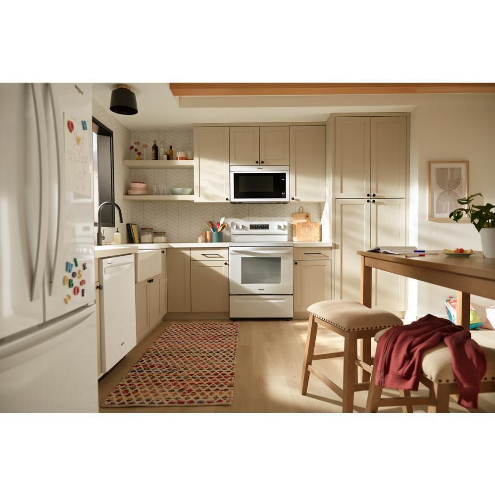 WHIRLPOOL WFES5030RW 30-inch Electric Range With Air Fry and Air Baking, Self Cleaning, ...