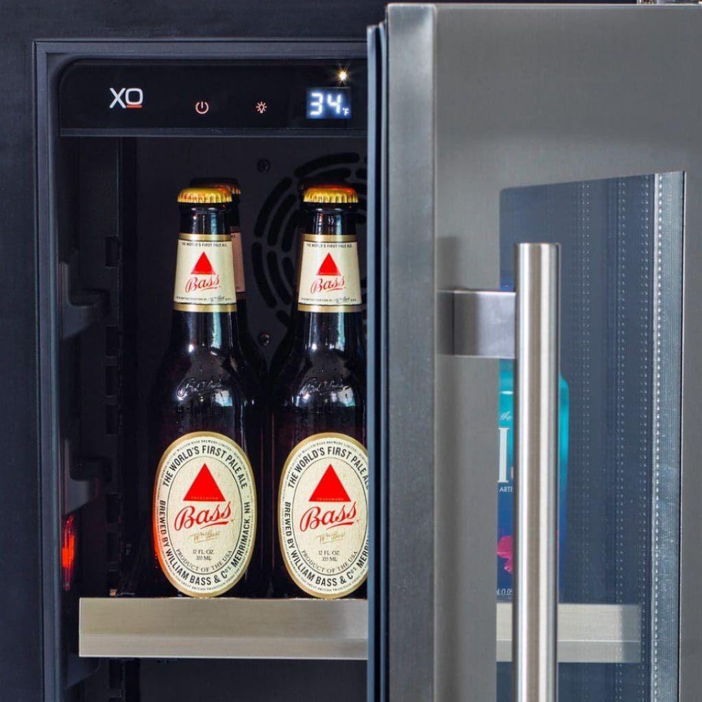 XO APPLIANCE XOU24BWDDGO XO Appliance 24in Beverage/wine Double Door Overlay Glass