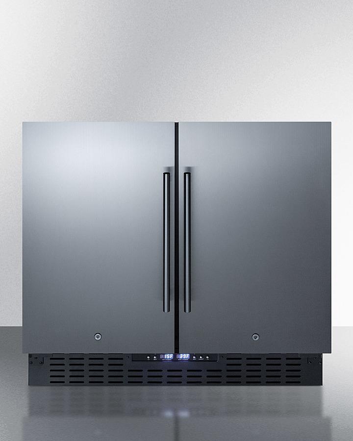 SUMMIT FFRF36 Commercially Approved, Frost-free, Side-by-side REFRIGERATOR-FREEZE...