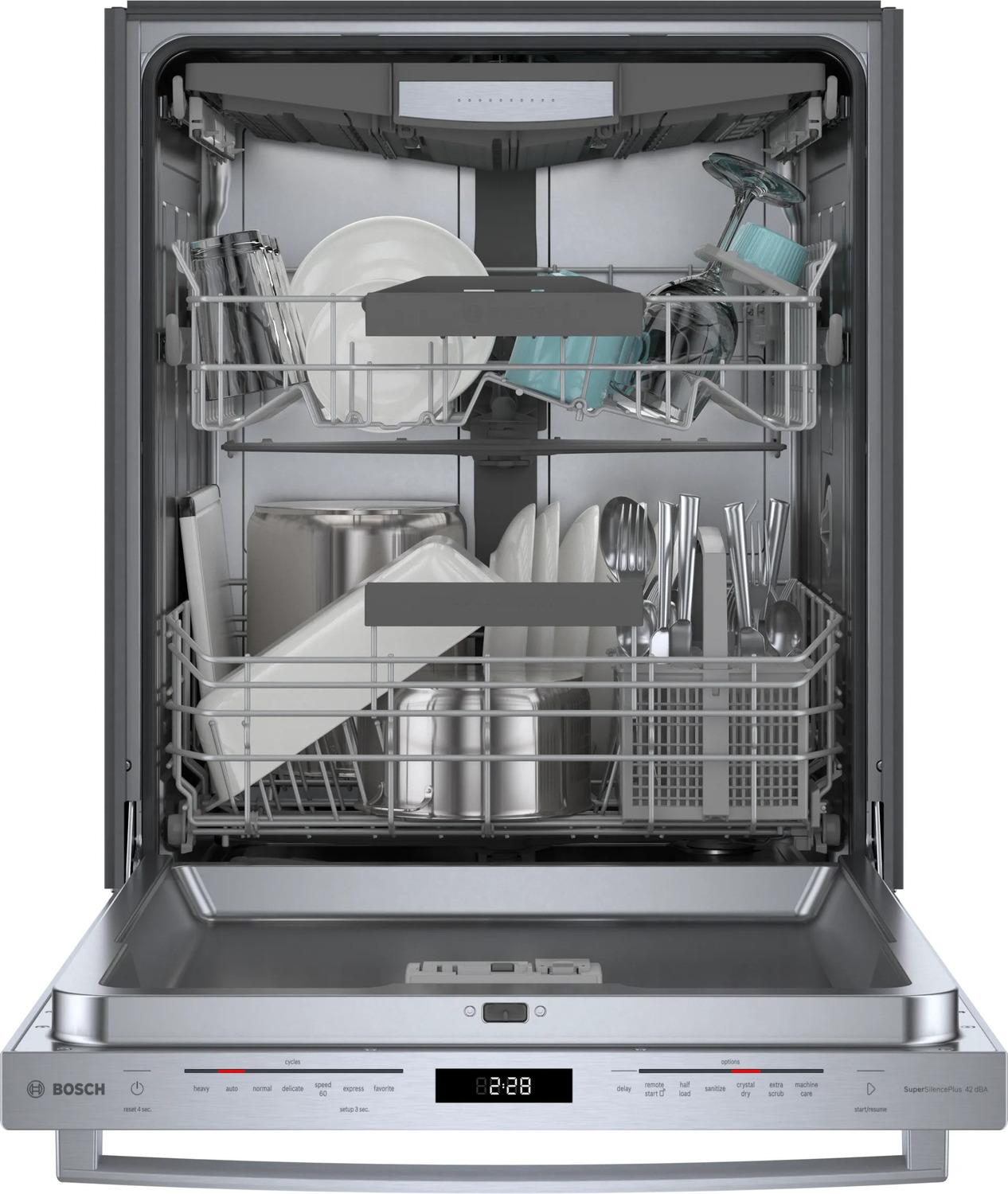 BOSCH SHX78B75UC Bosch 800 Series Dishwasher 24'' Stainless Steel Shx78b75uc