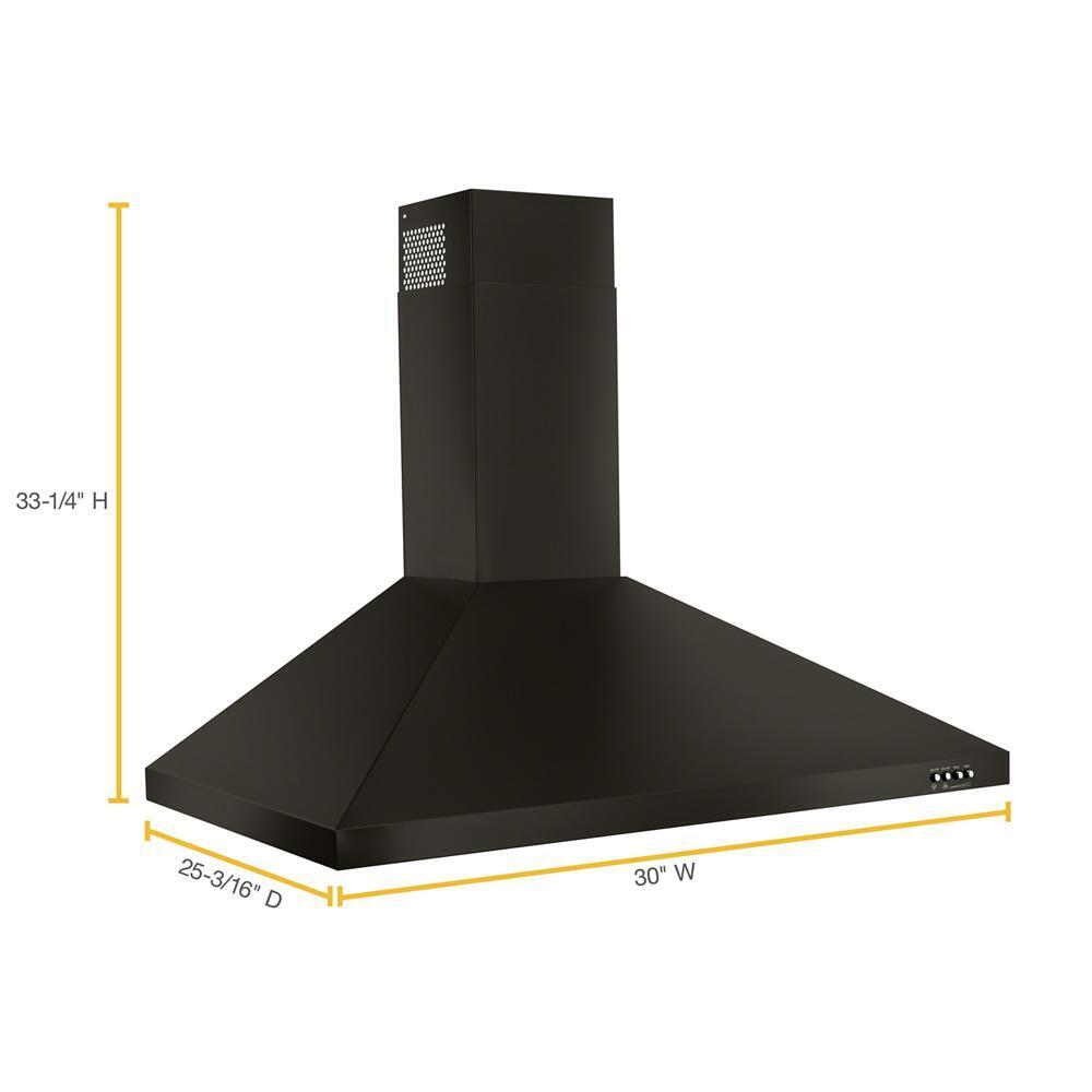 WHIRLPOOL WVW53UC0HV Whirlpool 30"" Contemporary Black Stainless Wall Mount Range Hood
