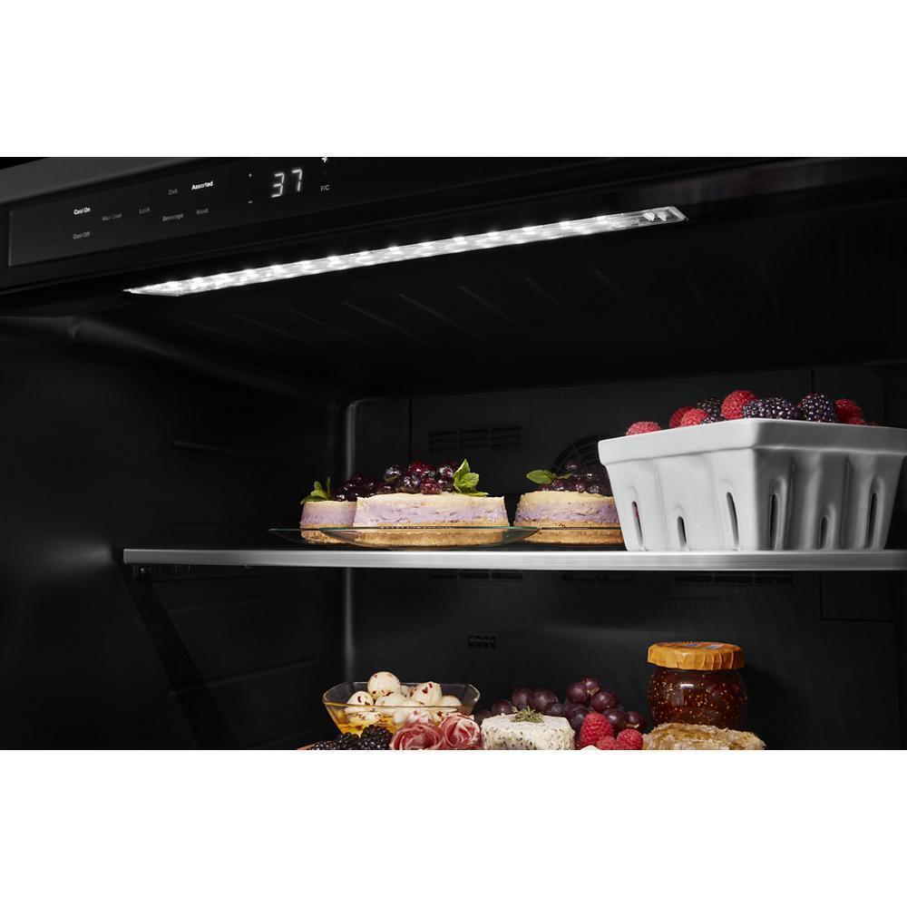KITCHENAID KURL314KBS 24"" Undercounter Refrigerator With Glass Door and Shelves With META...