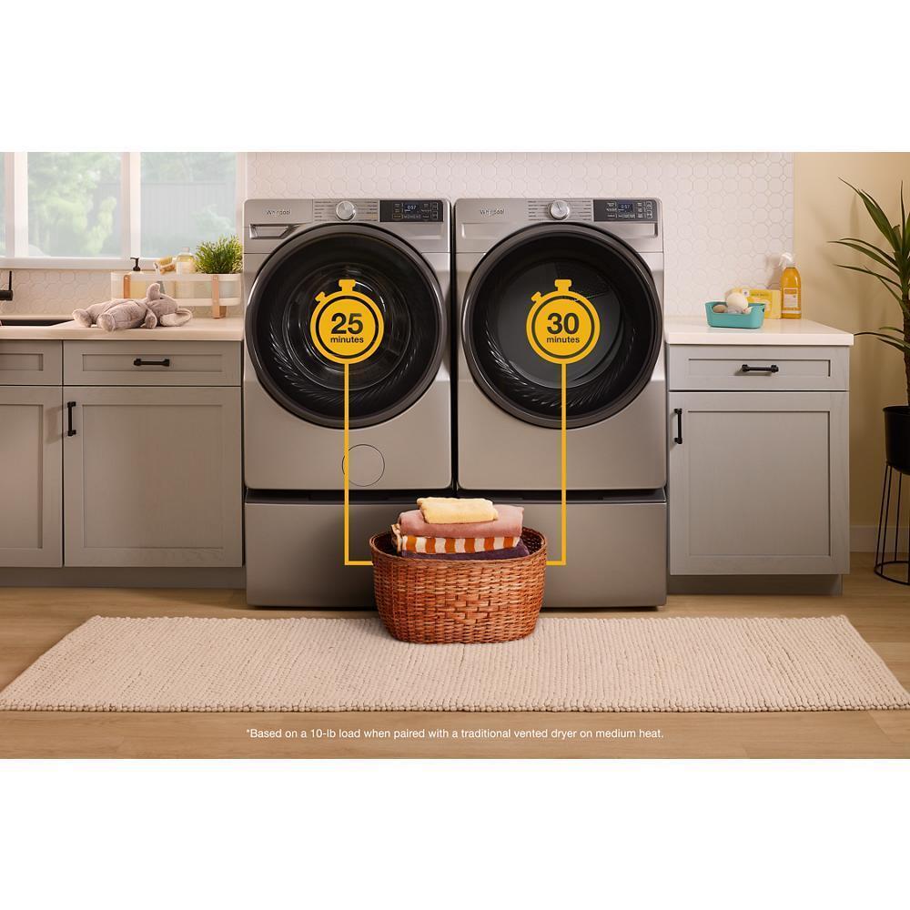 WHIRLPOOL WED5720RW 7.4 Cu. Ft. Smart Front Load Energy Star Electric Dryer With WRI...