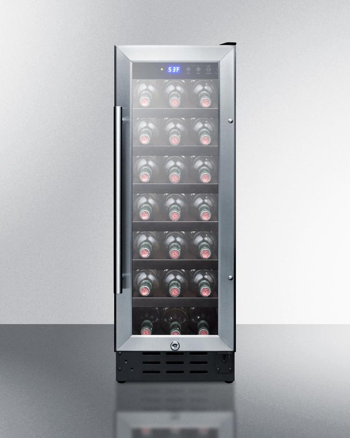 SUMMIT SWC1224B 12"" Wide Built-in Undercounter Wine Cellar With Digital Thermostat ...