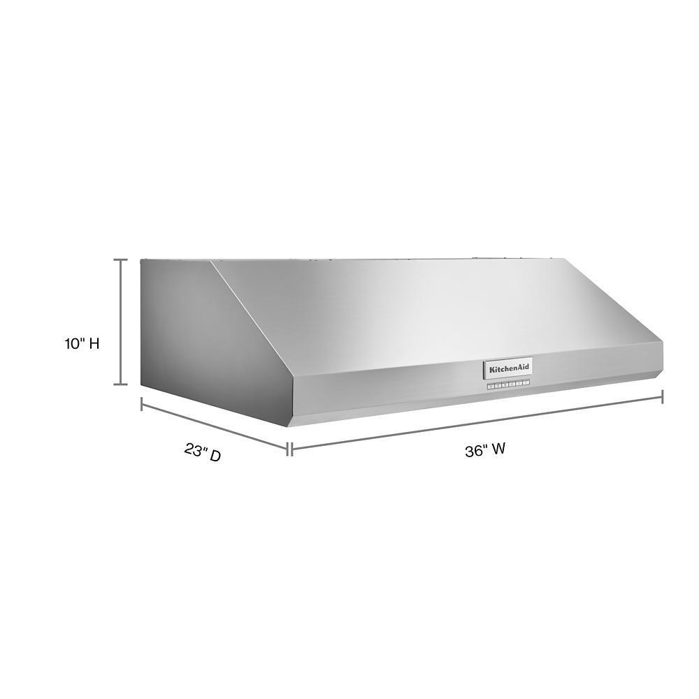 KITCHENAID KVUC606KSS 36"" 585 Cfm Motor Class Commercial-style Under-cabinet Range Hood S...