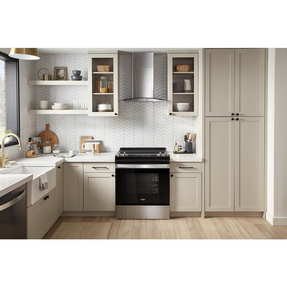 WHIRLPOOL WVW51UC0LS Whirlpool 30"" Curved Glass Wall Mount Range Hood