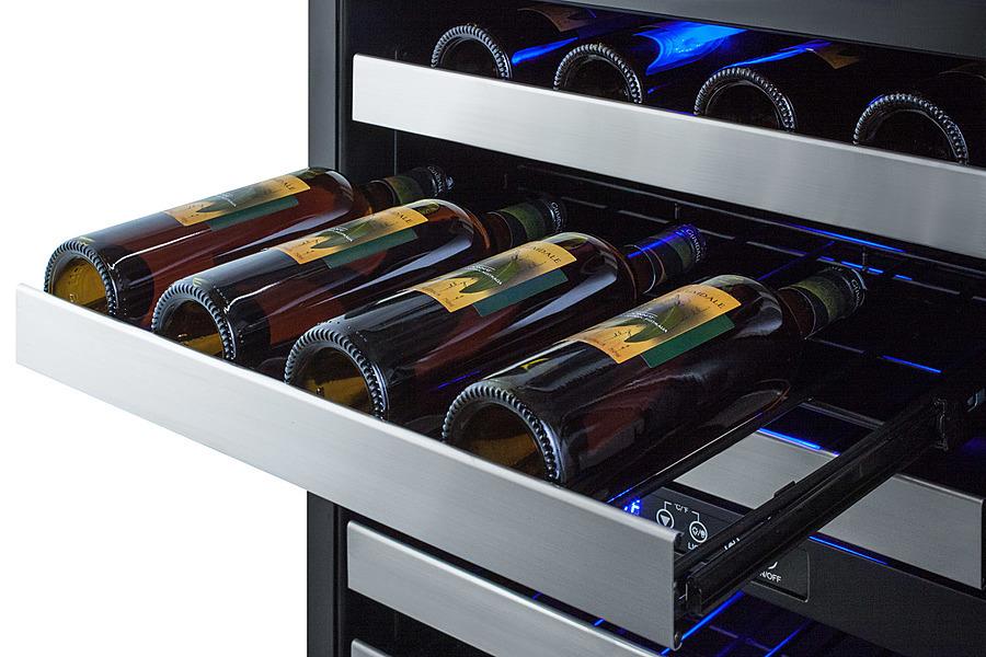 SUMMIT SWC532BLBIST Commercially Approved Dual Zone Built-in Wine Cellar With Digital T...