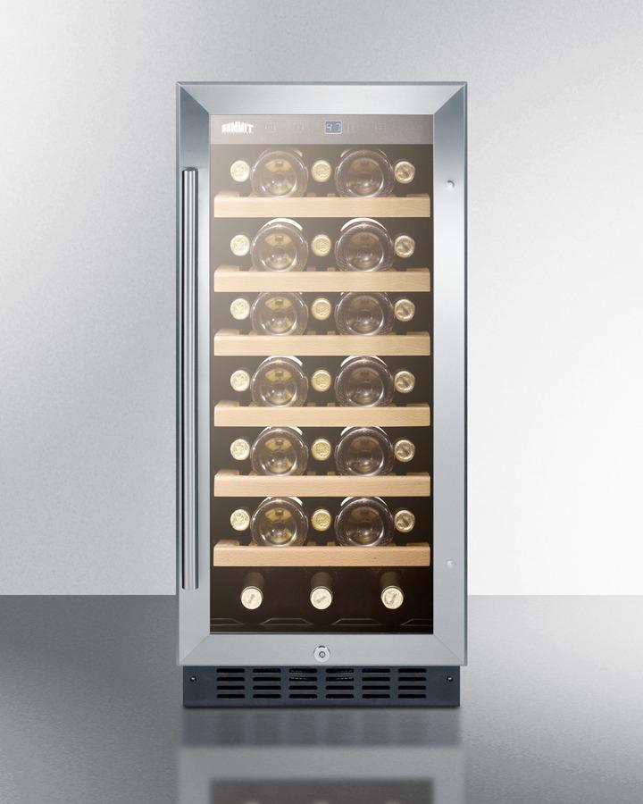 SUMMIT SWC1535B 15"" Wide Wine Cellar for Built-in or Freestanding Use, With DIGITAL...