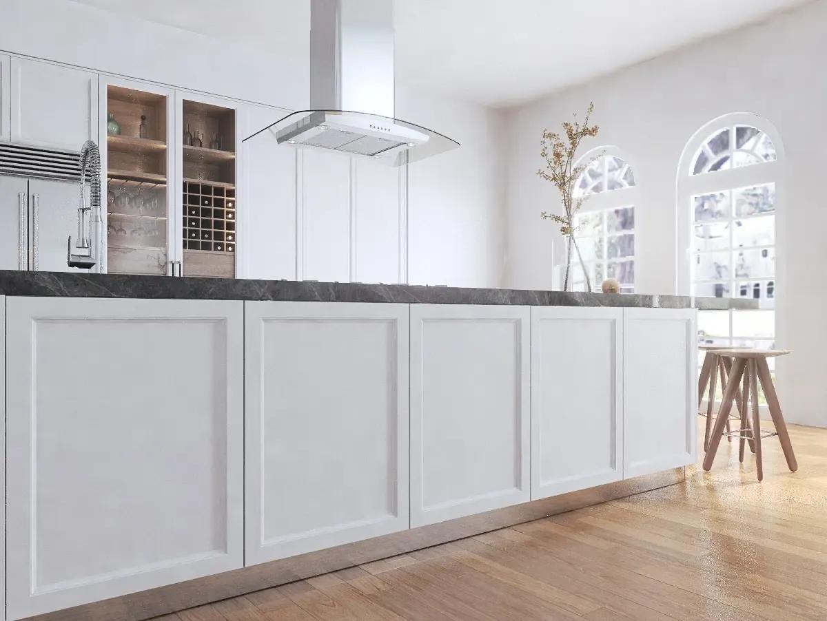 XO APPLIANCE XOMI42GC XO Appliance 42"" 600/395 Cfm Island Hood Stainless/glass