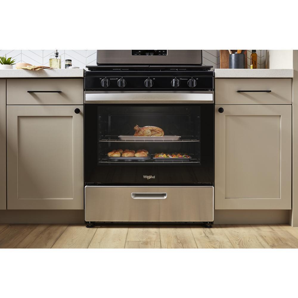 WHIRLPOOL WFG505M0MB 5.1 Cu. Ft. Freestanding Gas Range With Edge To Edge Cooktop