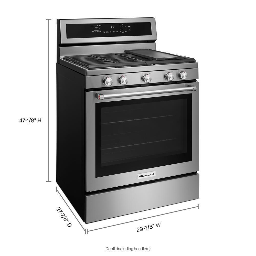 KITCHENAID KFGG500ESS Stainless Steel Kitchenaid 30-inch 5-burner Gas Convection Range
