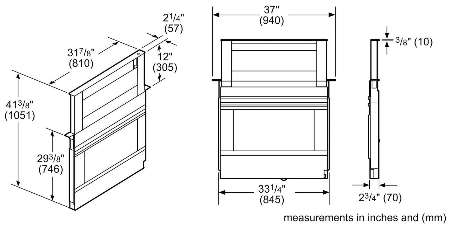 BOSCH HDD86051UC 800 Series Downdraft Ventilation 37'' Stainless Steel Hdd86051uc