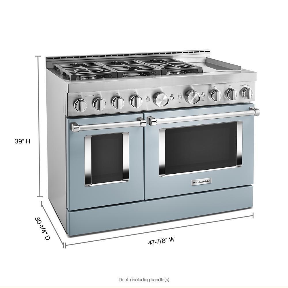 KITCHENAID KFGC558JMB Kitchenaid 48'' Smart Commercial-style Gas Range With Griddle MI...