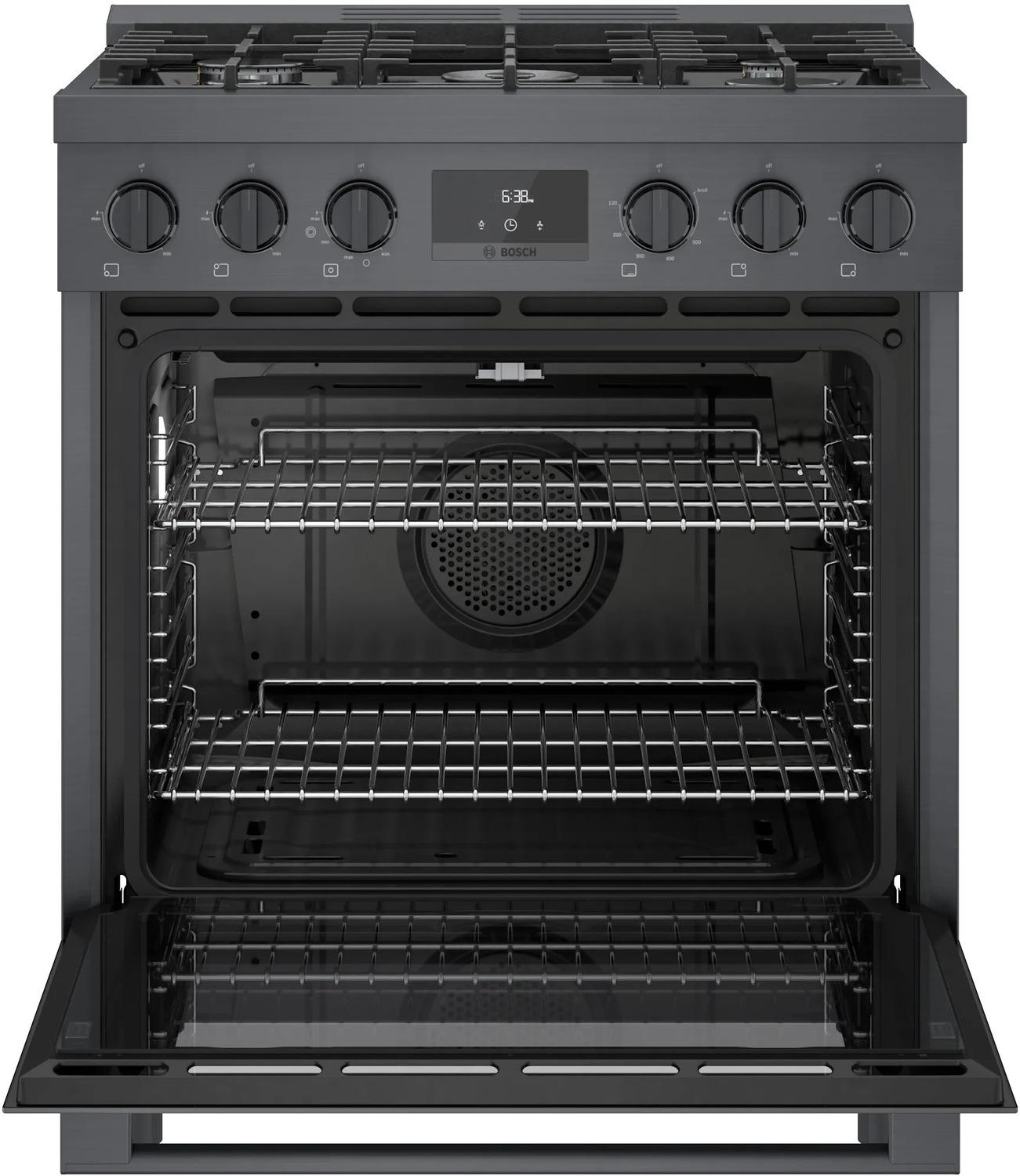 BOSCH HGS8045UC 800 Series Gas Freestanding Range 30'' Black Stainless Steel Hgs8045uc