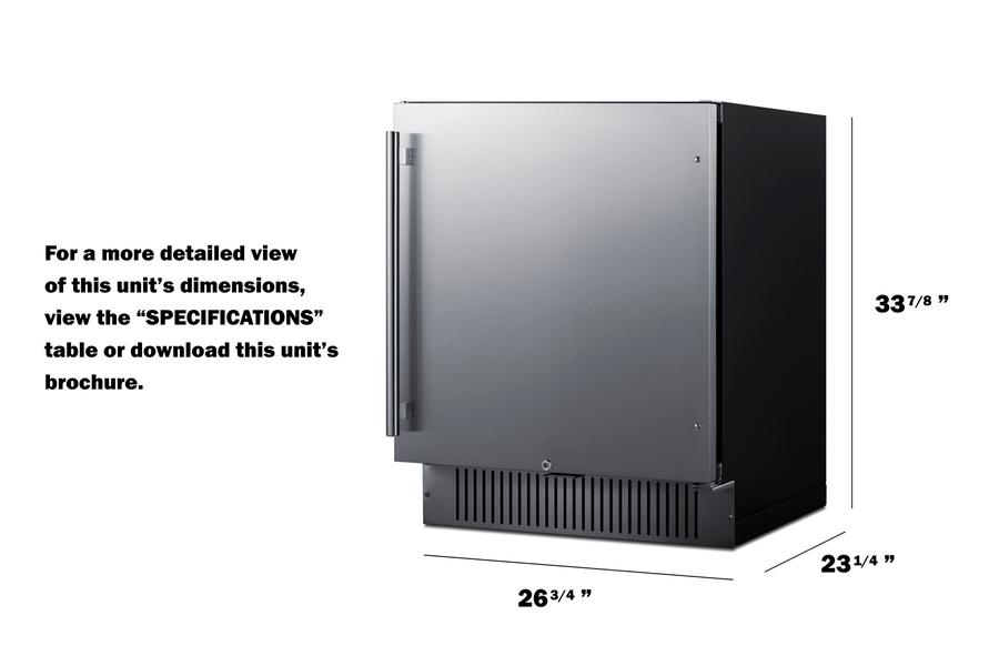 SUMMIT SPR2700SS Summit 27"" Wide Outdoor All-refrigerator