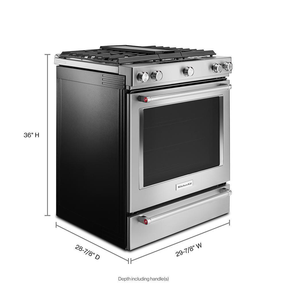 KITCHENAID KSDB900ESS Stainless Steel Kitchenaid 30-inch 5-burner Dual Fuel CONVECTION...