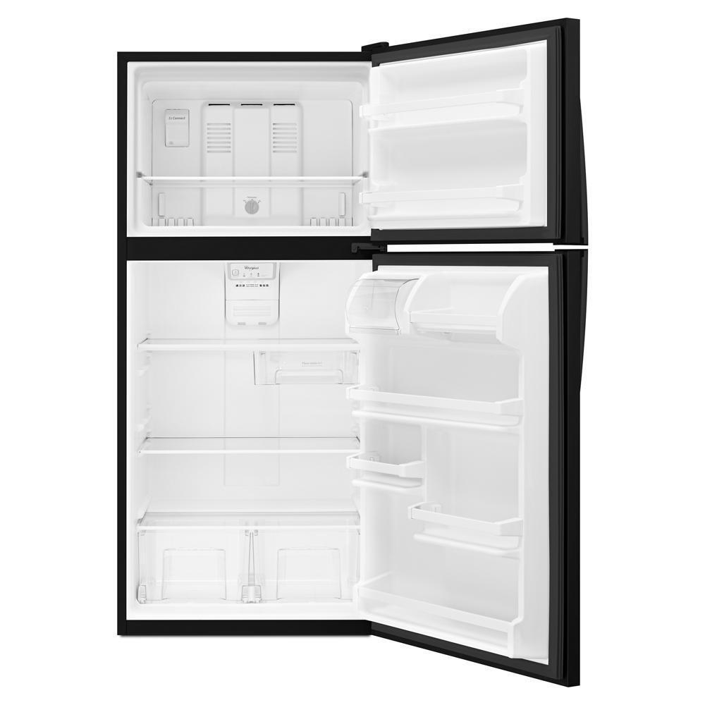 WHIRLPOOL WRT318FZDB Black Whirlpool 30"" Wide Top-freezer Refrigerator With FLEXI-SLI...