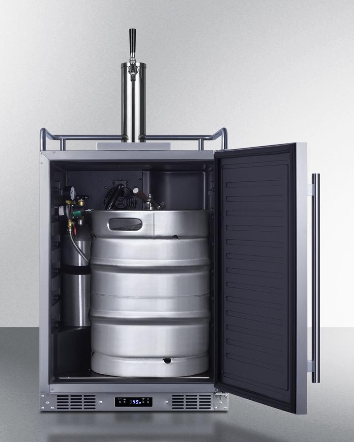 SUMMIT SBC683OS Summit 24"" Wide Built-in Outdoor Beer Kegerator