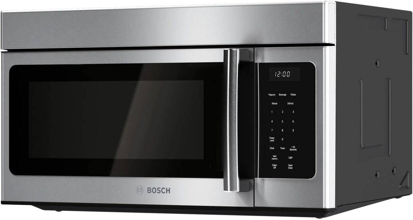 BOSCH HMV3054U 300 Series Over-the-range Microwave 30"" Left Sideopening Door, STAI...