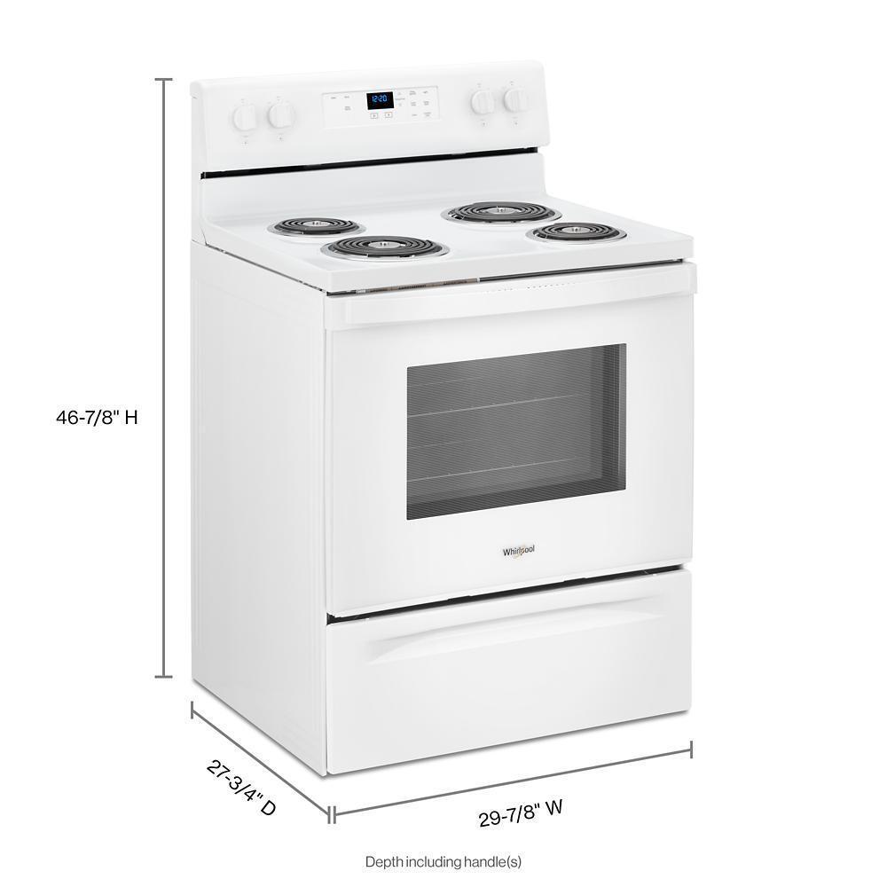 WHIRLPOOL WFC150M0JW 4.8 Cu. Ft. Whirlpool Electric Range With Keep Warm Setting