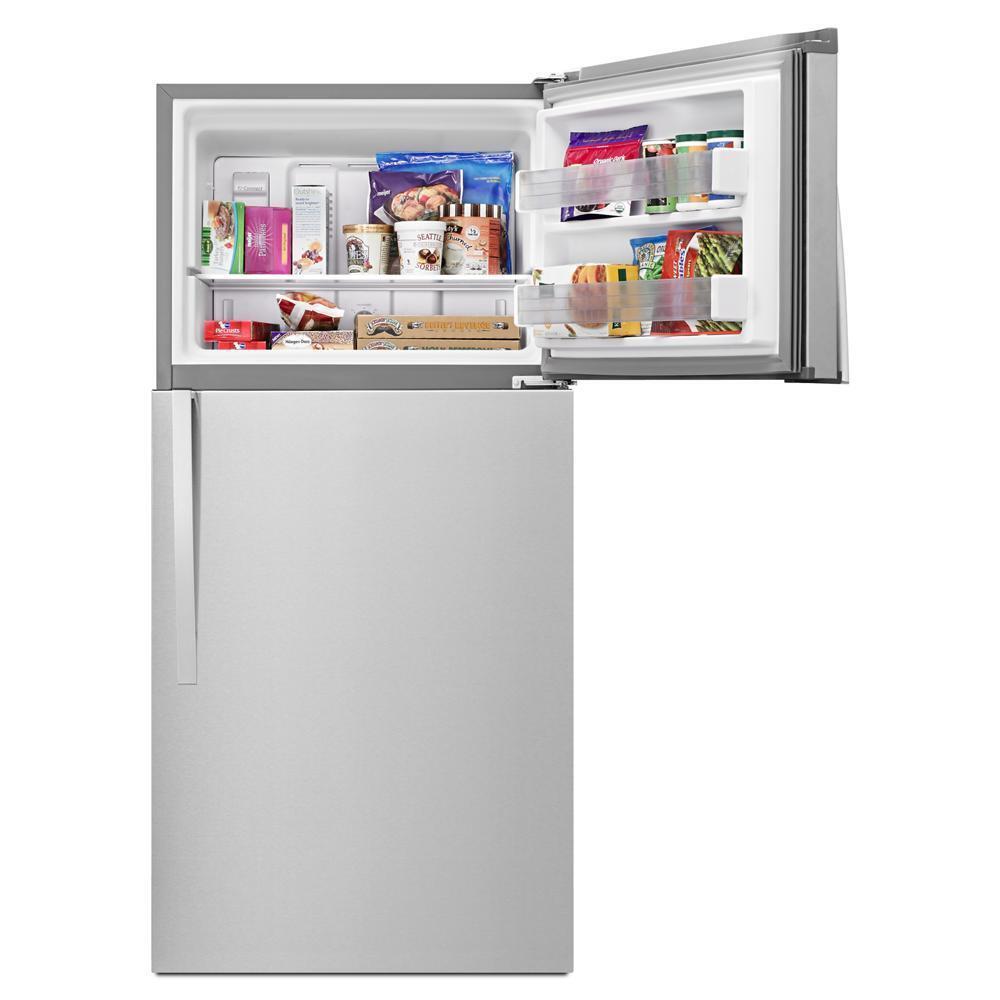 WHIRLPOOL WRT549SZDM Monochromatic Stainless Steel Whirlpool 30"" Wide Top-freezer REF...