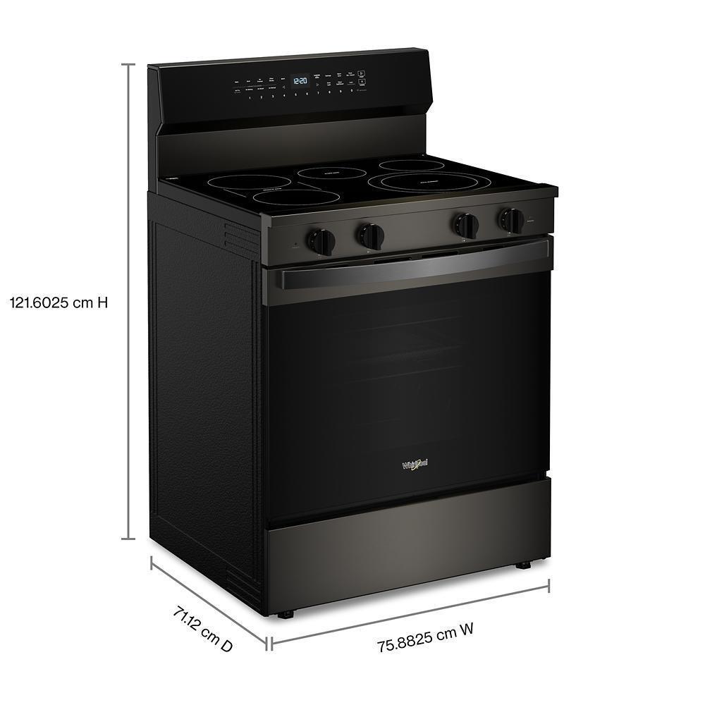 WHIRLPOOL WFES7530RV 30-inch Smart Electric Range With Air Cooking Technology, WIPECLEAN...