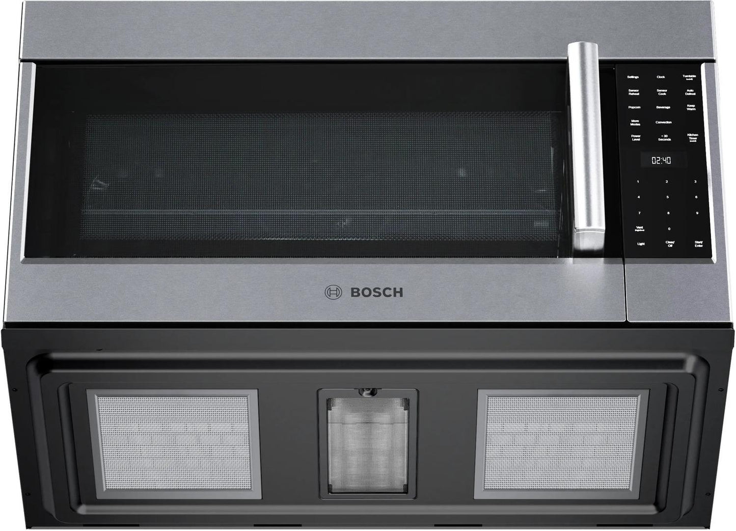 BOSCH HMV8054U 800 Series Over-the-range Microwave 30"" Left Sideopening Door, STAI...