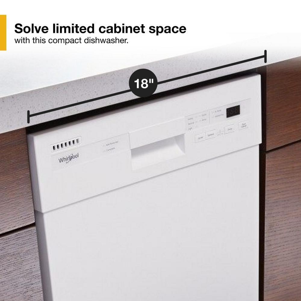 WHIRLPOOL WDPS5118PW Whirlpool Small-space Compact Dishwasher With Stainless Steel Tub
