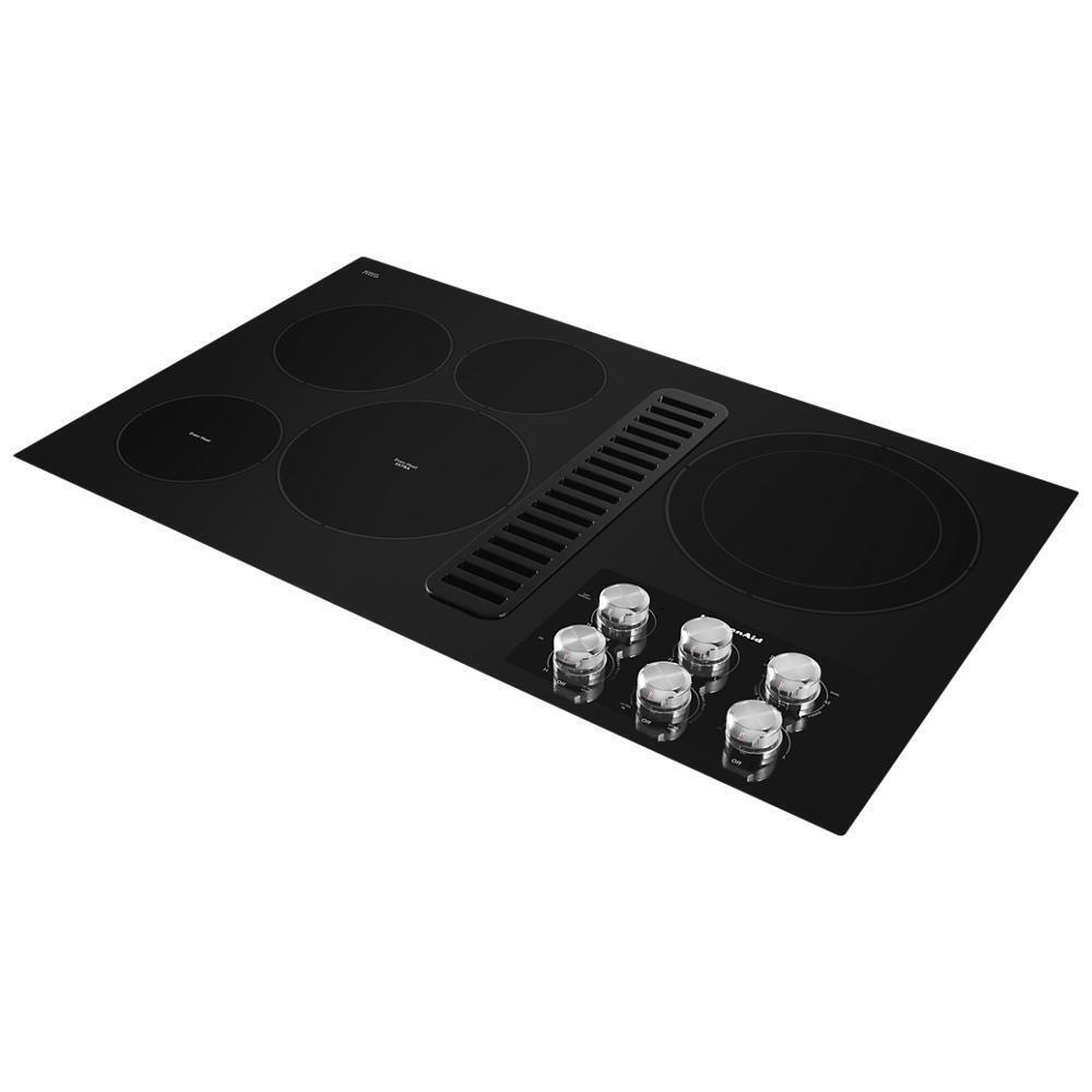 KITCHENAID KCED606GBL KitchenAid 36"" Electric Downdraft Cooktop With 5 Elements - Black