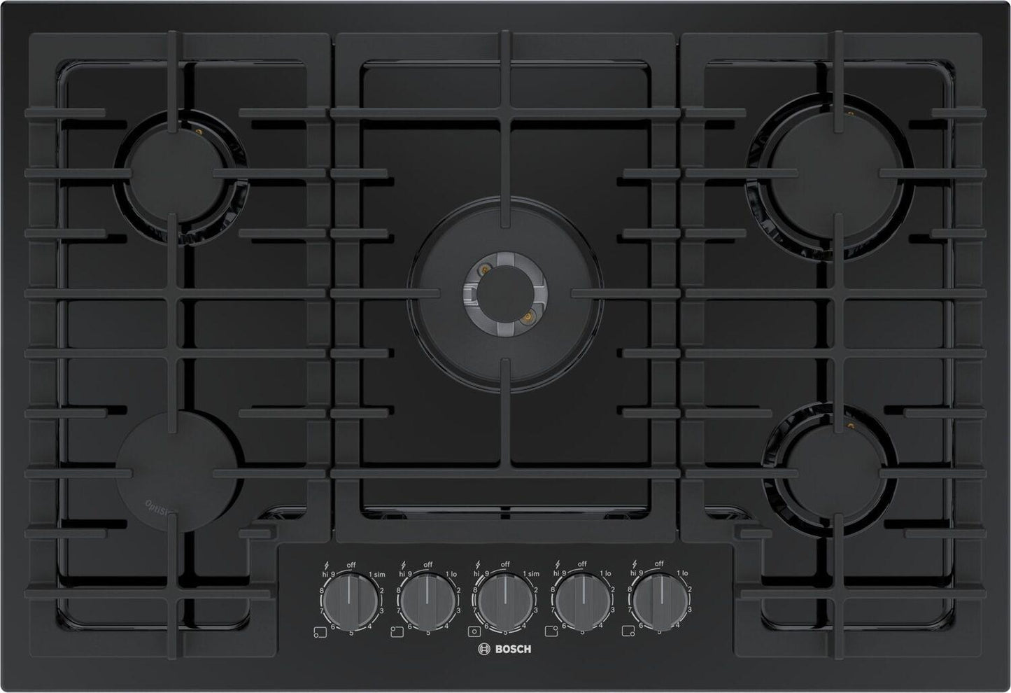 BOSCH NGM8048UC Bosch 800 Series Gas Cooktop 30'' Black Ngm8048uc