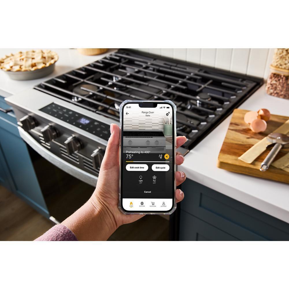 WHIRLPOOL WSGS7530RZ 30-inch Smart Slide In Gas Range With Air Cooking Technology, No PR...