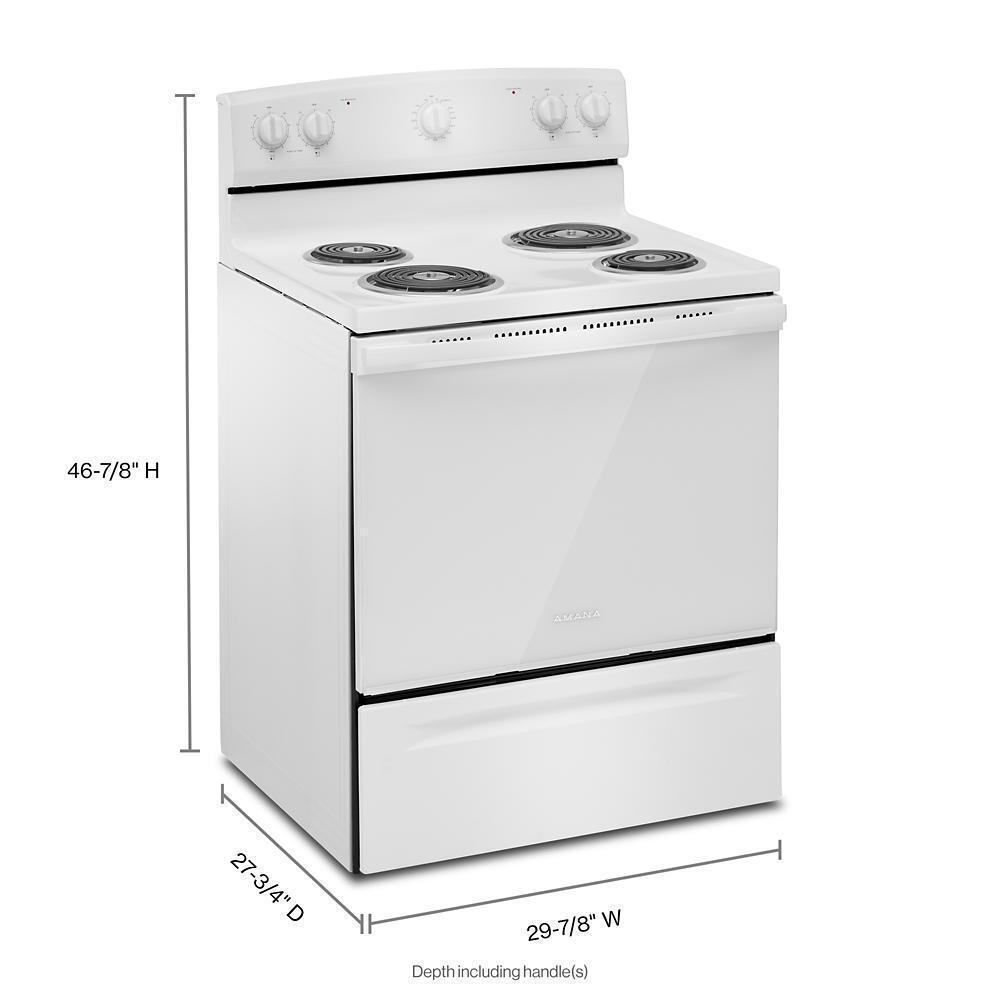 AMANA ACR4203MNW Amana 30-inch Electric Range With Easy-clean Glass Door