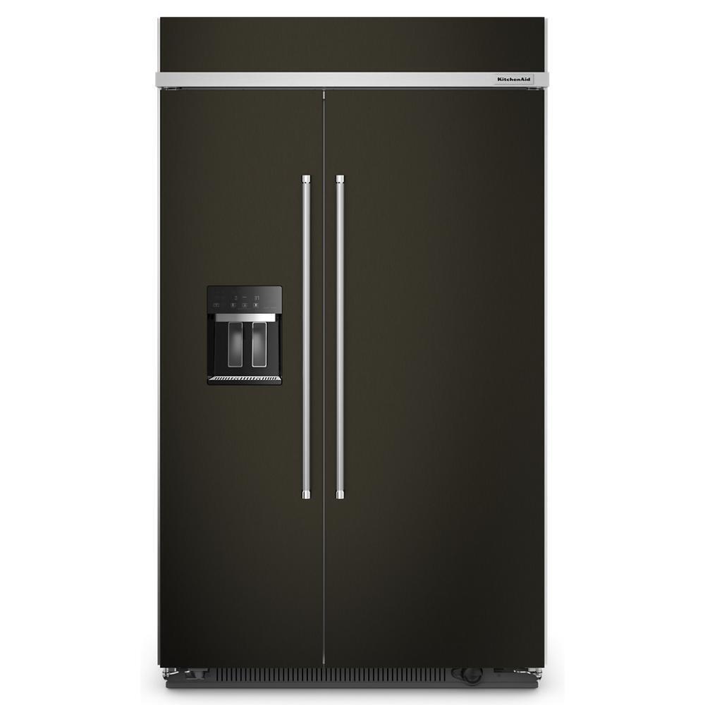 KITCHENAID KBSD708MBS 29.4 Cu. Ft. 48"" Built-in Side-by-side Refrigerator With Ice and WA...