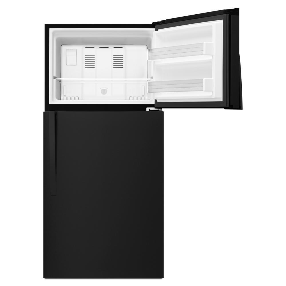 WHIRLPOOL WRT549SZDB Black Whirlpool 30"" Wide Top-freezer Refrigerator With LED INTER...
