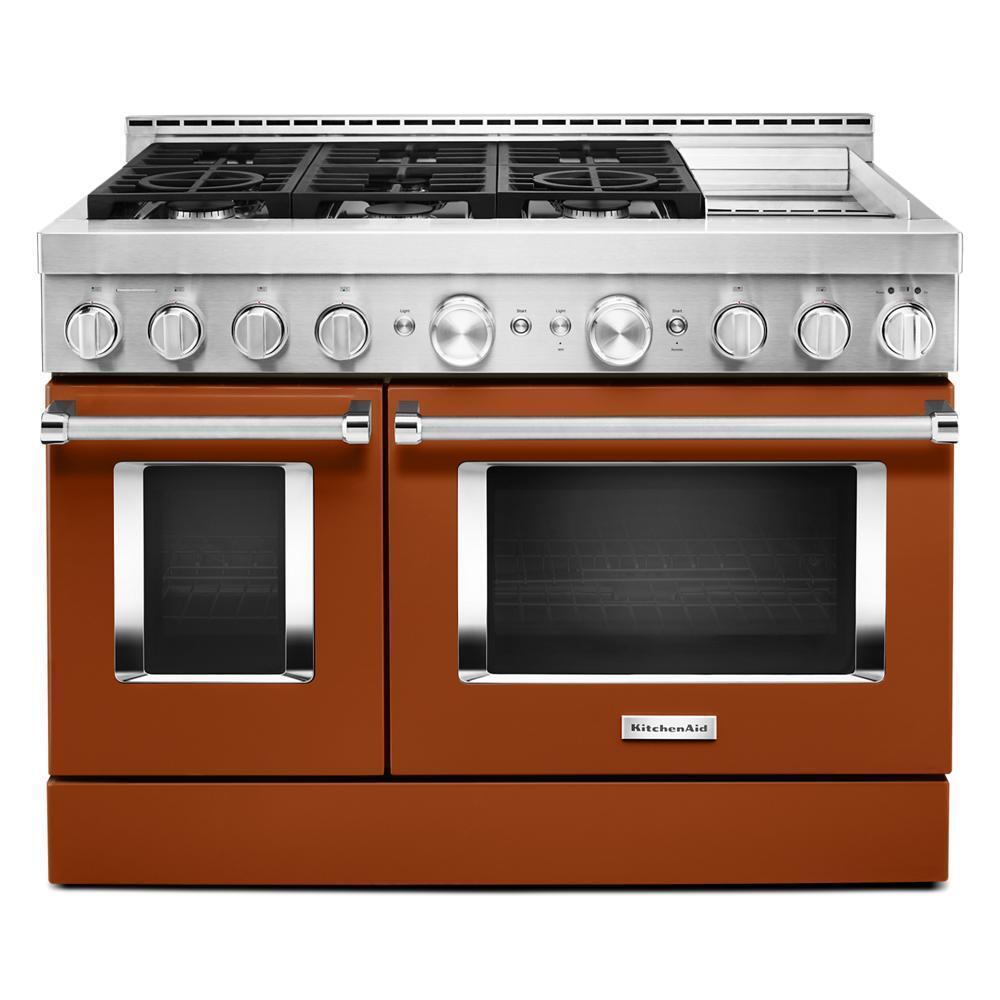 KITCHENAID KFGC558JSC Kitchenaid 48'' Smart Commercial-style Gas Range With Griddle - ...