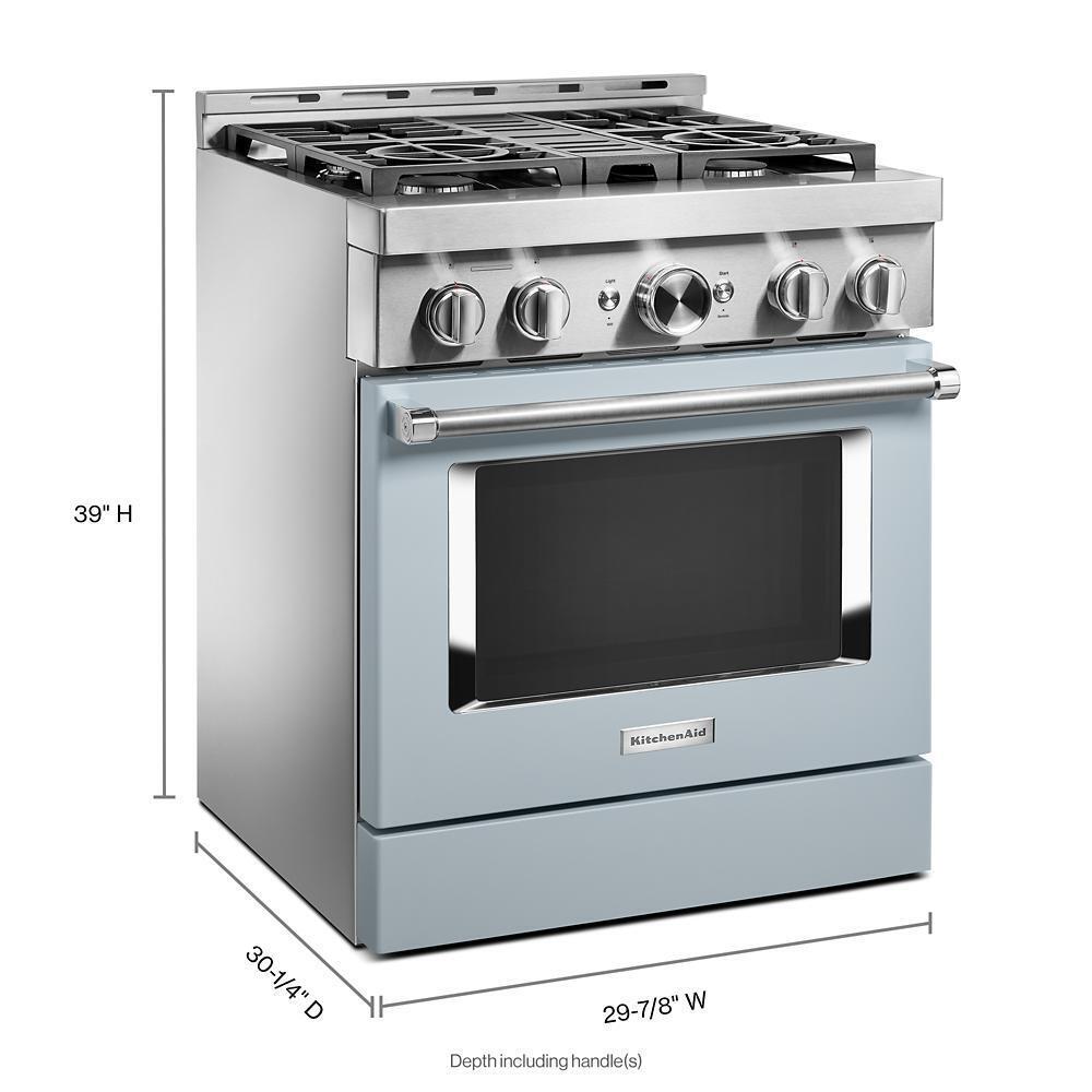 KITCHENAID KFGC500JMB Kitchenaid 30'' Smart Commercial-style Gas Range With 4 Burners ...
