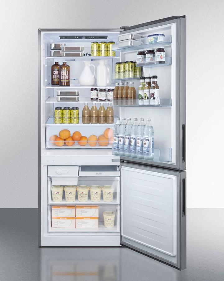 SUMMIT FFBF279SSX Summit 28"" Wide Bottom Freezer Refrigerator