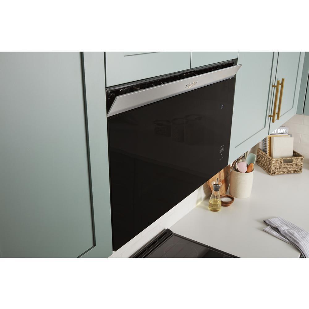 WHIRLPOOL WMMF5930PB 1.1 Cu. Ft. Flush Mount Microwave With Turntable-free Design