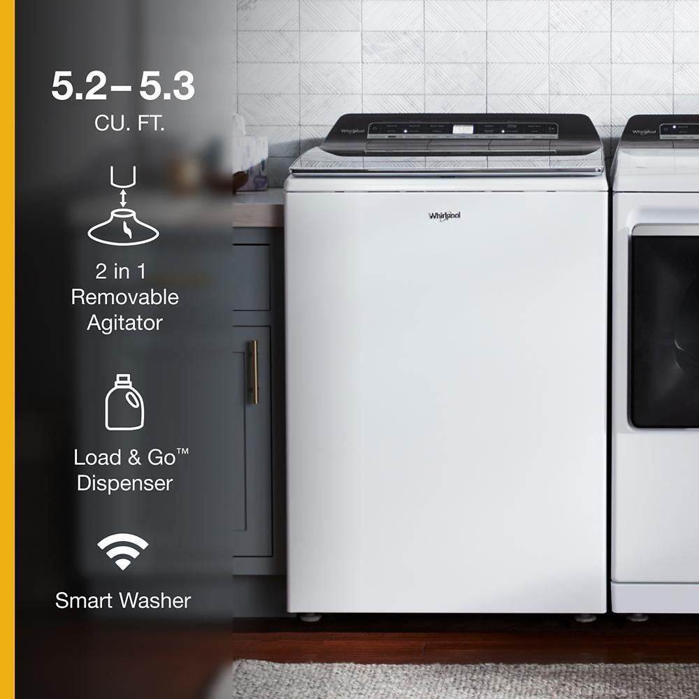 WHIRLPOOL WTW8127LW 5.2 - 5.3 Cu. Ft. Top Load Washer With 2 In 1 Removable Agitator