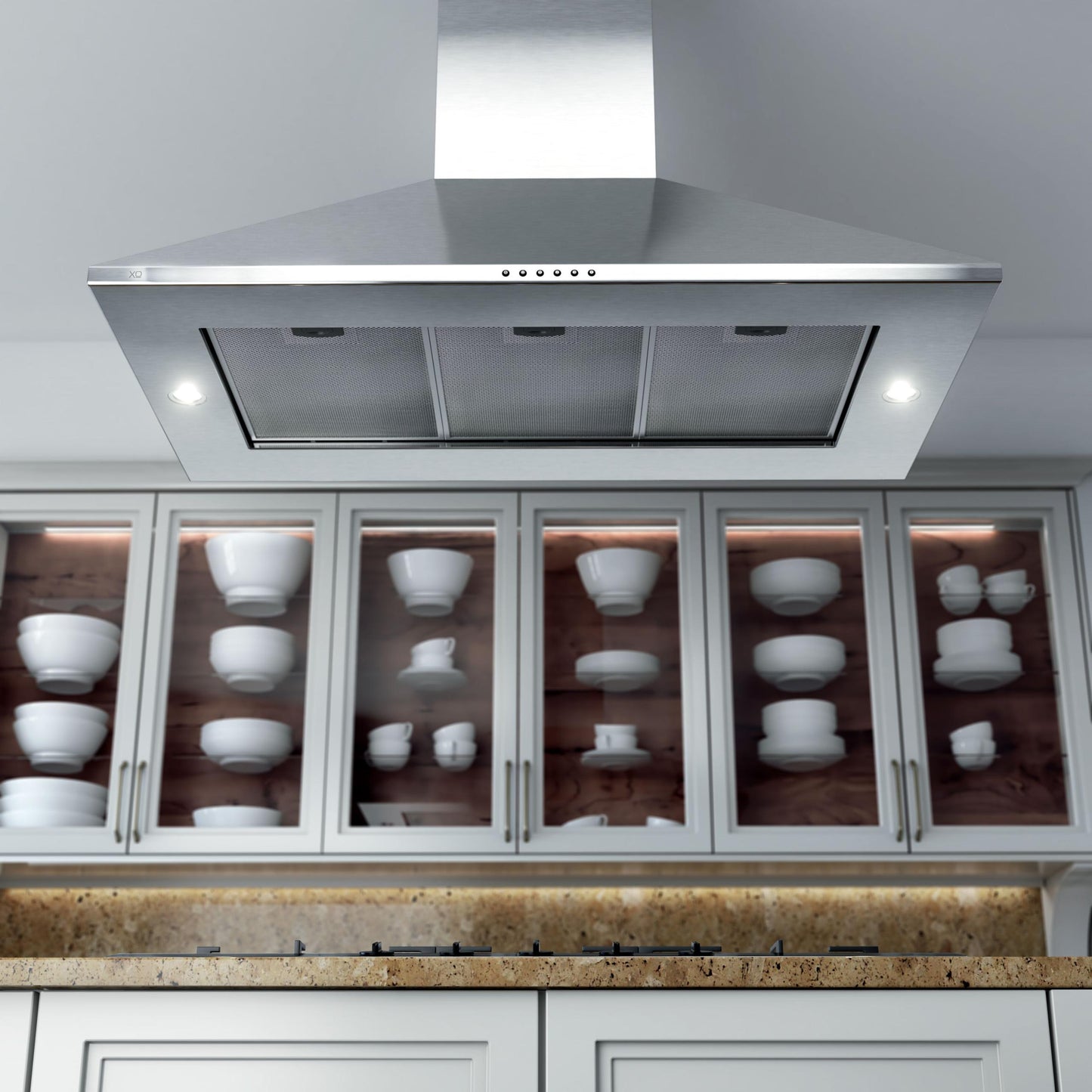 XO APPLIANCE XOBI42SC XO Appliance 42"" 600/395 Cfm Italian Made Island Range Hood Stainless