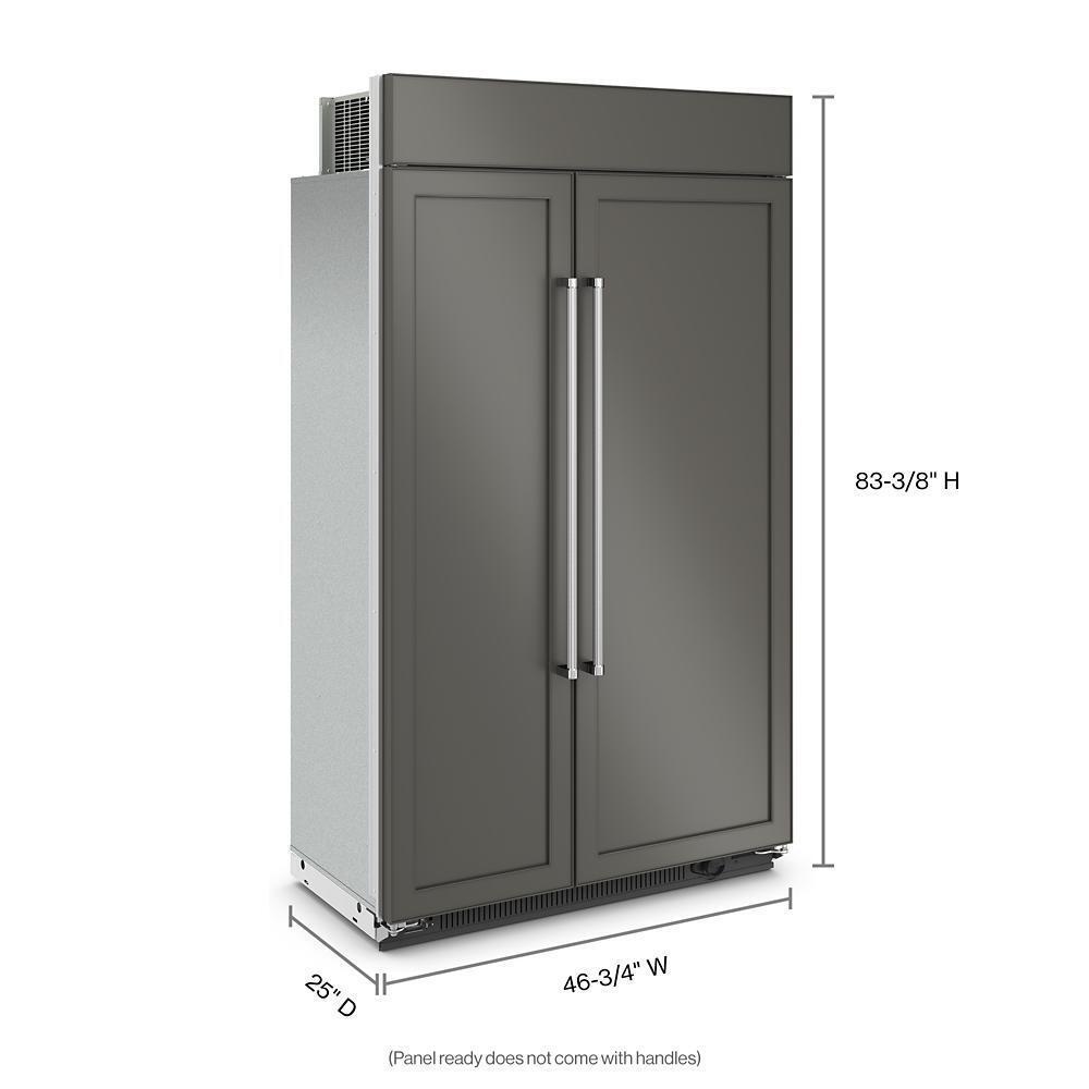KITCHENAID KBSN708MPA 30 Cu. Ft. 48"""" Built-in Side-by-side Refrigerator With PANEL-READY...