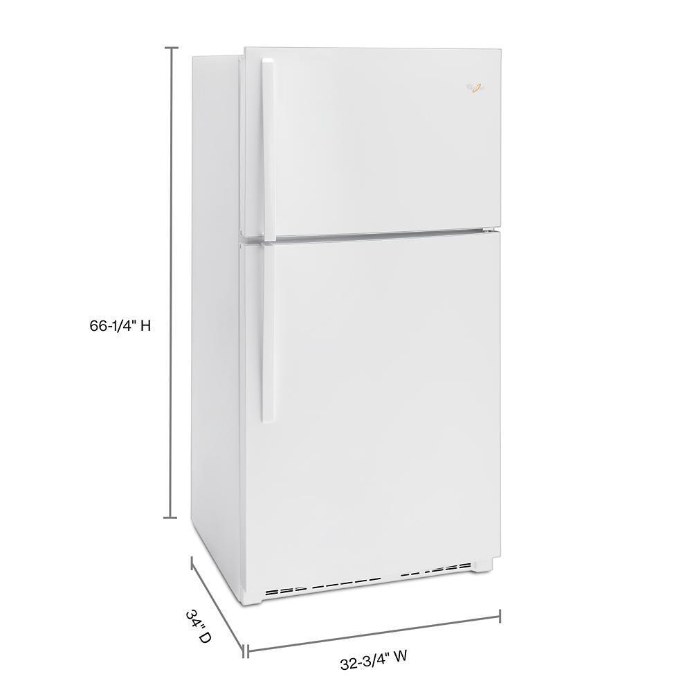 WHIRLPOOL WRT541SZDW White Whirlpool 33"" Wide Top-freezer Refrigerator With Ez CONNEC...