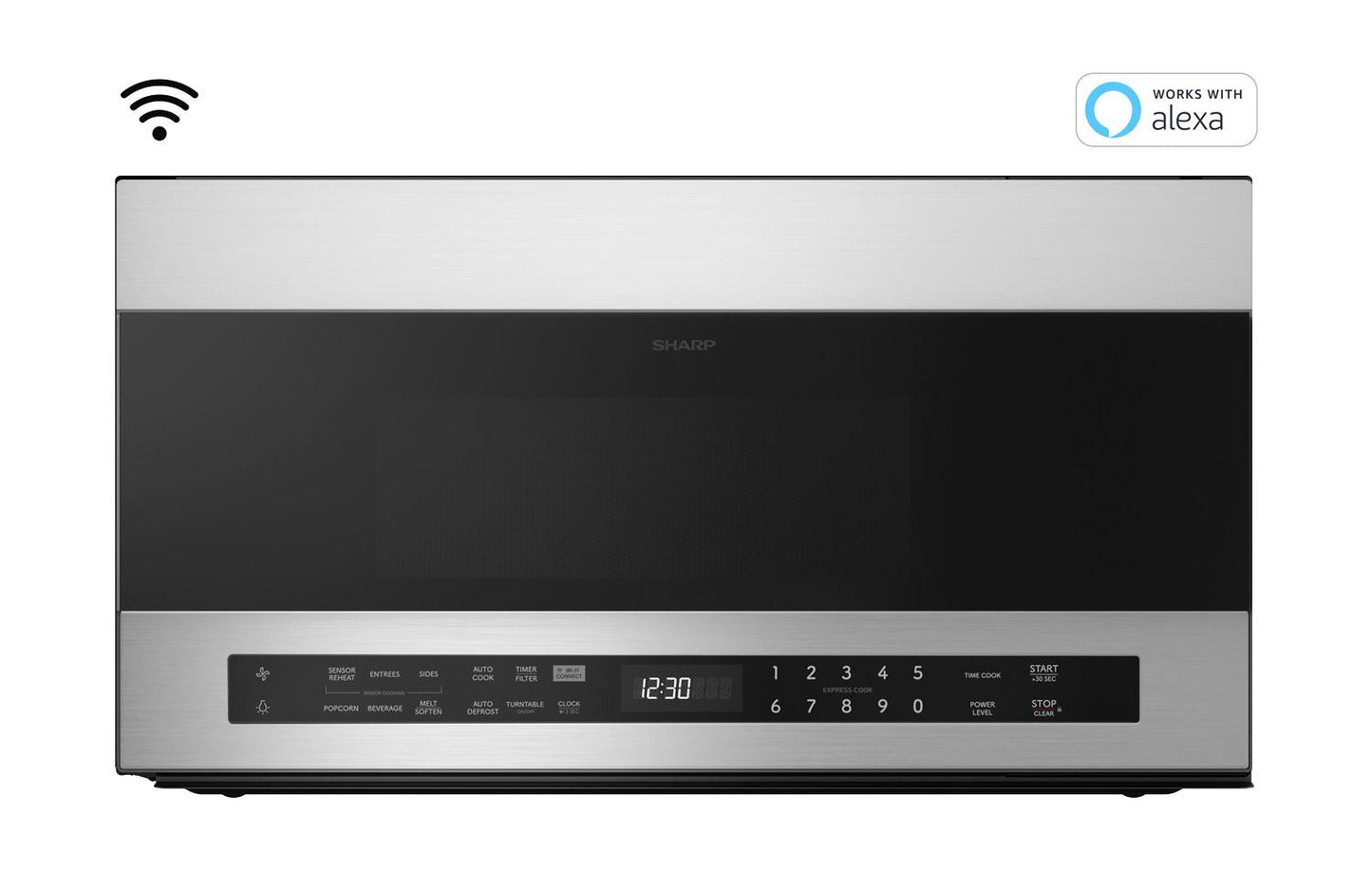 SHARP SMO1969JS Sharp 1.9 Cu. Ft. Smart Over-the-range-microwave Oven