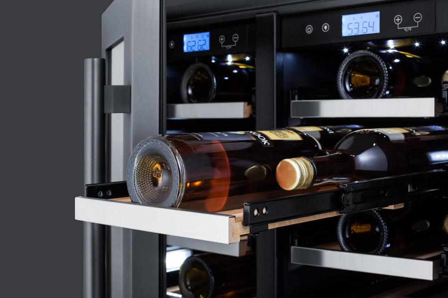 SUMMIT SWC24GKS Built-in Undercounter Dual Zone Wine Cellar With French Glass DOORS...