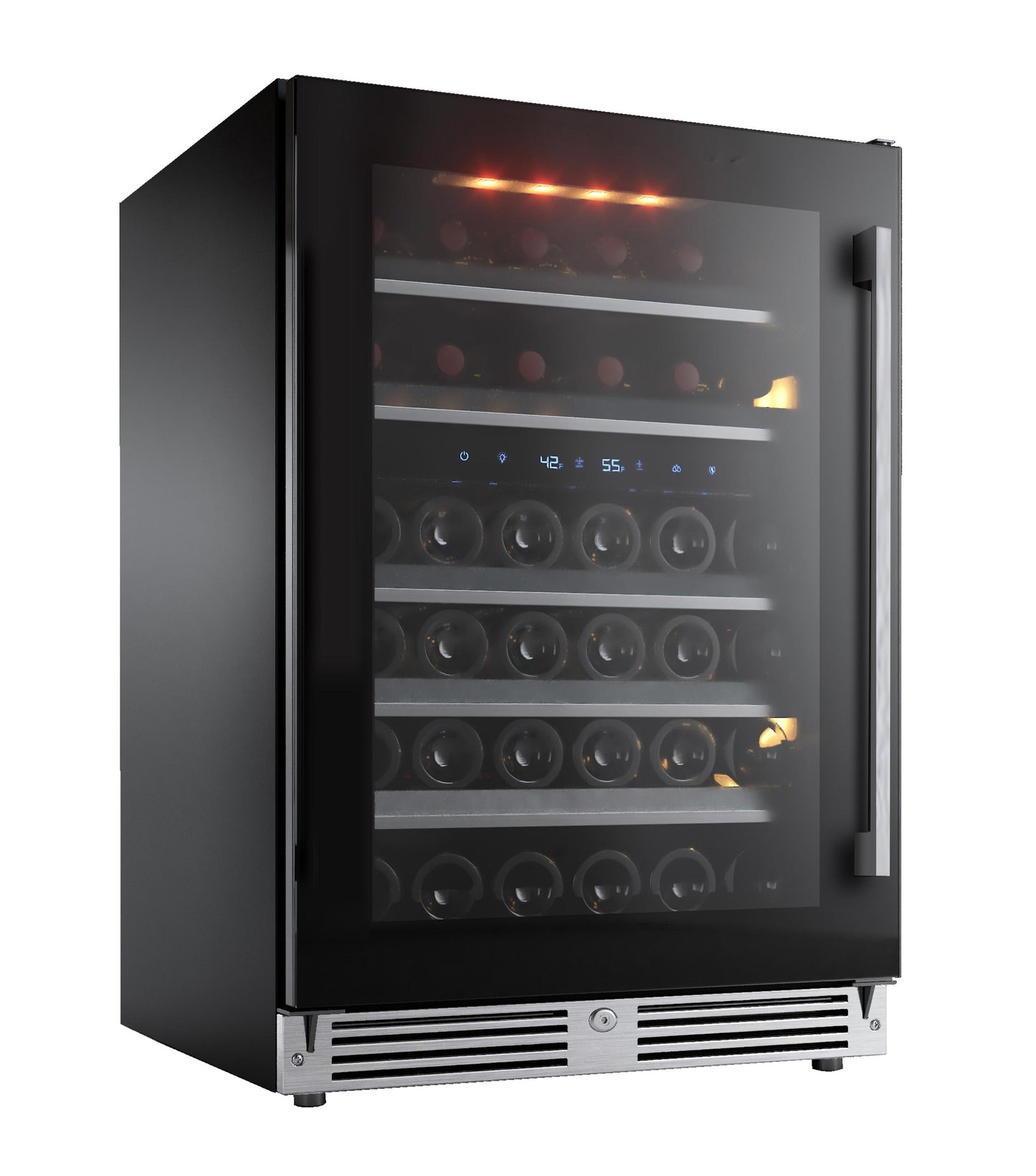 XO APPLIANCE XOU24WDZGBL XO Appliance Dual Zone Wine 24"" Black Glass Lh