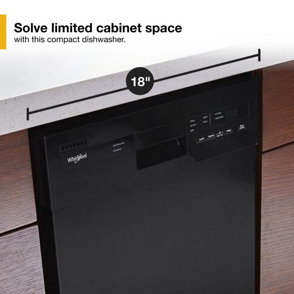 WHIRLPOOL WDPS5118PB Whirlpool Small-space Compact Dishwasher With Stainless Steel Tub