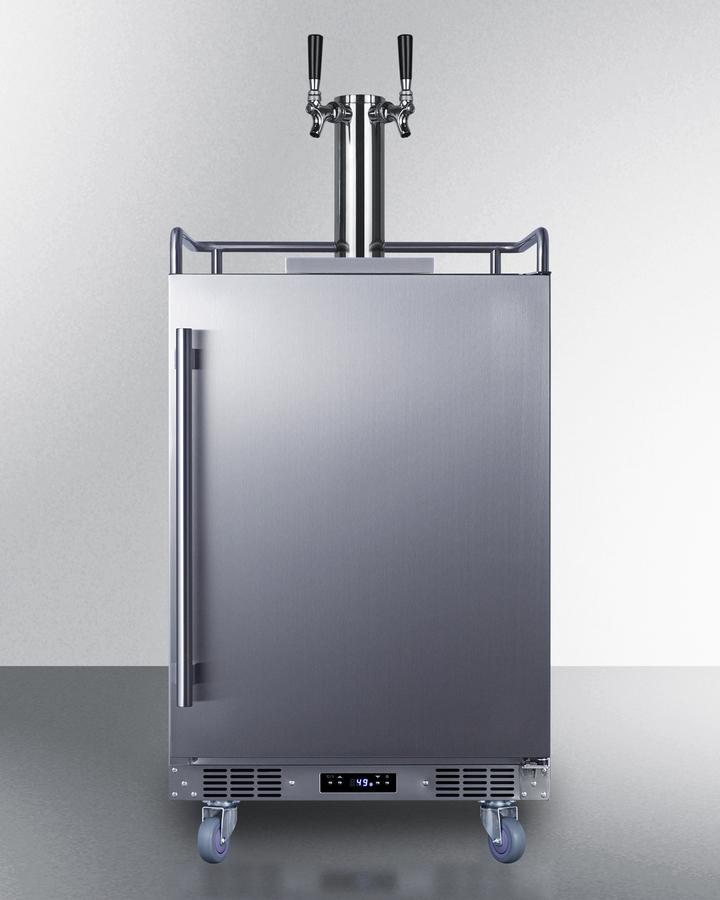 SUMMIT SBC683OSTWIN Summit 24"" Wide Built-in Outdoor Beer Kegerator