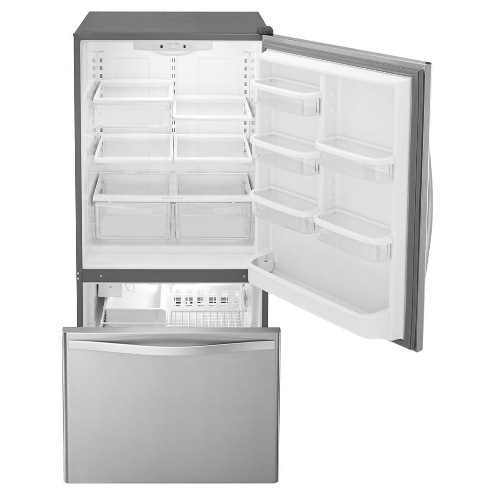 WHIRLPOOL WRB329DMBM Whirlpool 19 Cu. Ft. Bottom-freezer Refrigerator With Freezer Drawer