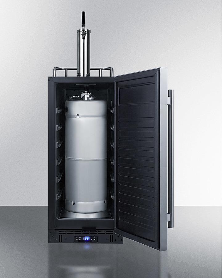 SUMMIT SBC15BEER 15"" Wide, Built-in, Commercially Listed Kegerator, Auto Defrost WIT...